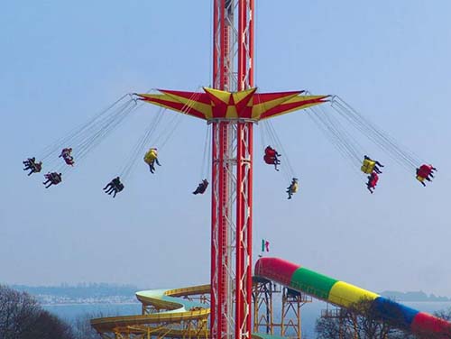 large amusement park rides